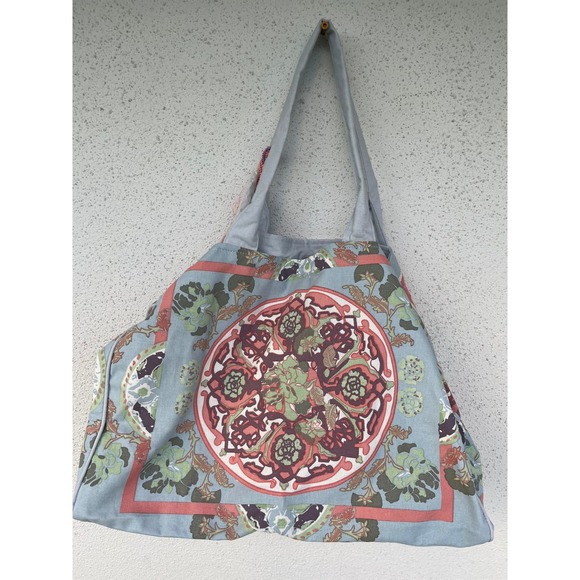 Debbie Katz South Beach Boho Embroidered Tote Bag Colorful Floral Pattern - Picture 4 of 8